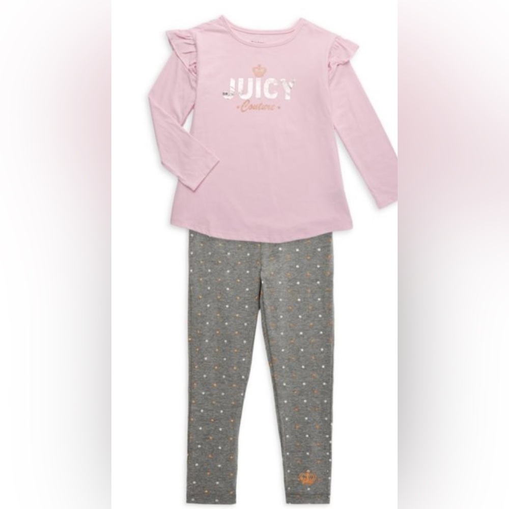Juicy Couture Kids Set in Soft Pink and Gray